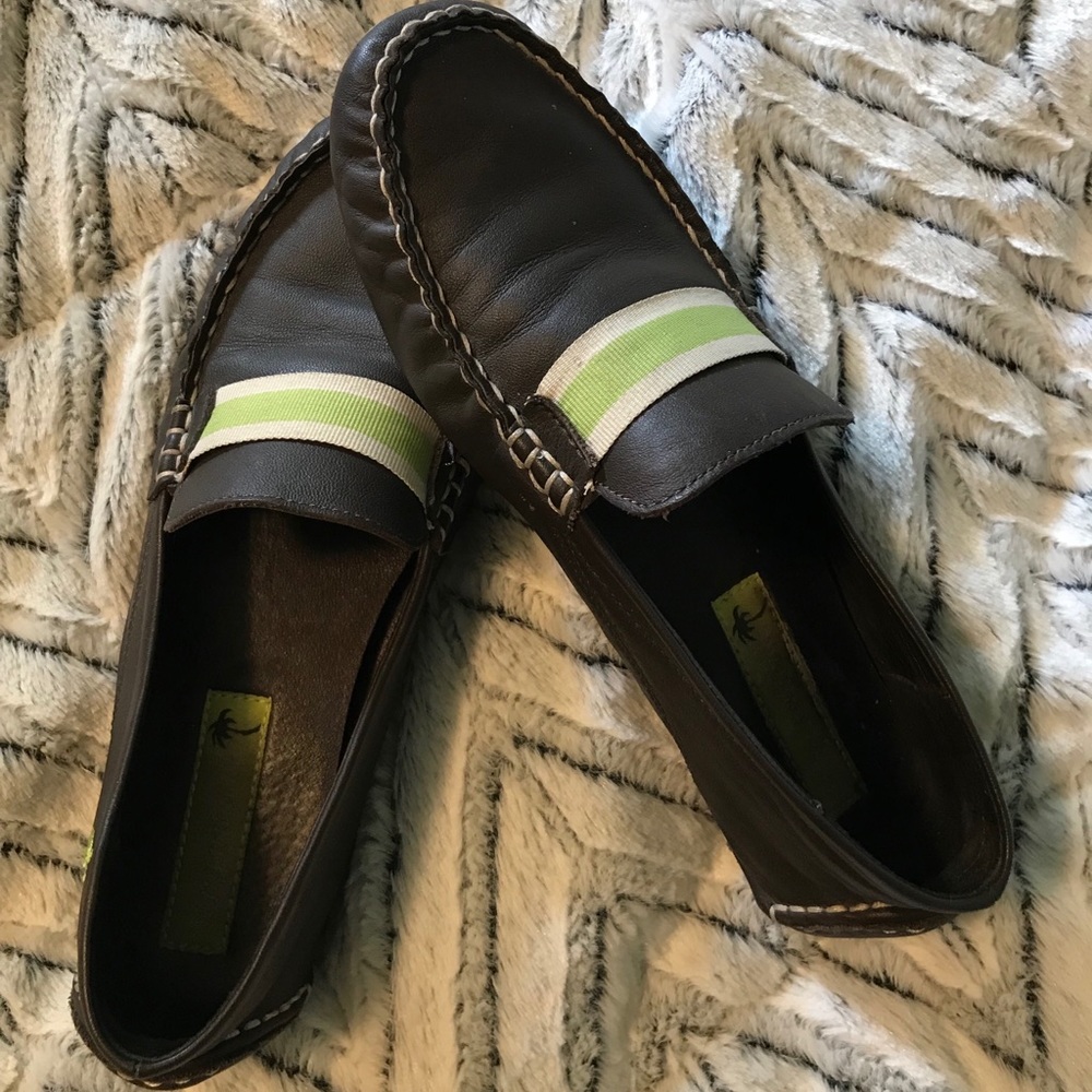 Margaritaville size 7.5 Brown leather loafers